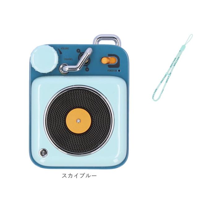 ☆ポップでキュートな超小型Bluetoothスピーカー ブルー