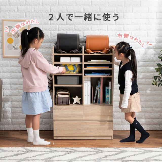 ランドセルラック おしゃれ 通販 RCC-1624 ランドセル 収納 ラック 大容量 子供 子ども 引き出し付き シンプル フック付き 可動棚 教科書 文房具 小学校 入学 子ども部屋 子供部屋用インテリア 収納家具 家具 インテリア_13