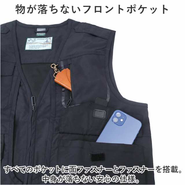 フィッシングベスト 登山 釣り ベスト 薄手 通販 ジレ