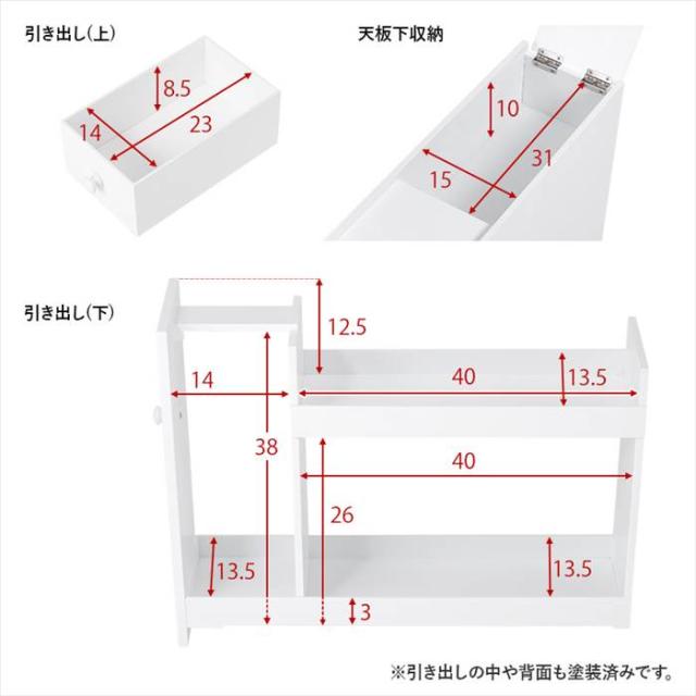 トイレ 収納 コンパクト 通販 MTR-6229WH トイレラック スリム 完成品 トイレ収納 スリムラック ロールペーパーホルダー ストッカー 棚 キャスター シンプル 幅17×奥行58×高さ59cm トイレ用品 サニタリー収納 収納家具 インテリア_16