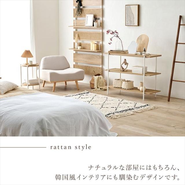 サイドテーブル おしゃれ 通販 KST-3172 ナイトテーブル ミニテーブル テーブル ラタン調 棚付き 収納 リビング ソファサイド 寝室 枕元 ベッドサイト シンプル ナチュラル かわいい 幅39×奥行39×高さ51cm 家具 インテリア_3