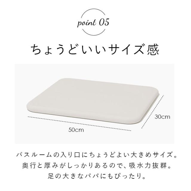 珪藻土バスマット soil 通販 おしゃれ かわいい 白 ホワイト 青 ブルー 緑 グリーン ピンク 日本製 国産 ソイル 珪藻土バスマット ギフト 新生活 引っ越し 足拭きマット 洗面所用品 浴室用具 バス用品_9
