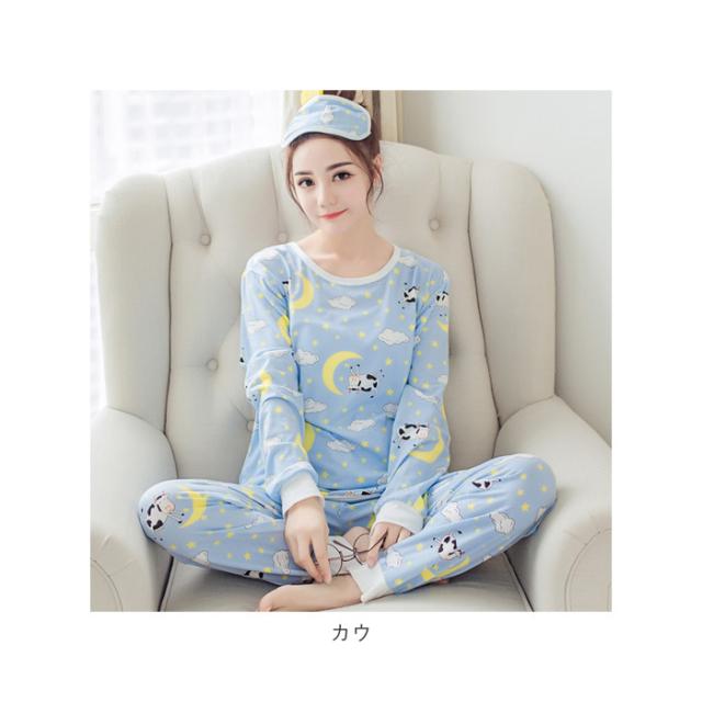 ルームウェア 可愛い 長袖 通販 レディース セット 上下セット かわいい パジャマ 春夏 秋冬 ゆったり おしゃれ M L Xl 2xl アニマル 牛の通販はau Pay マーケット Backyard Family ママタウン Au Pay マーケット店