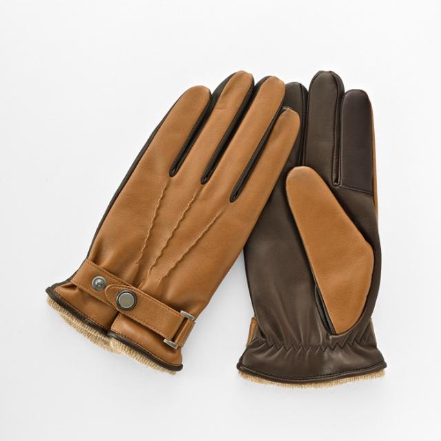 新品未使用　PRADA シープファー　ミントブルー色の手袋 MKオム（MK homme）/スプリングモッズコート / ウォッシュドツイル