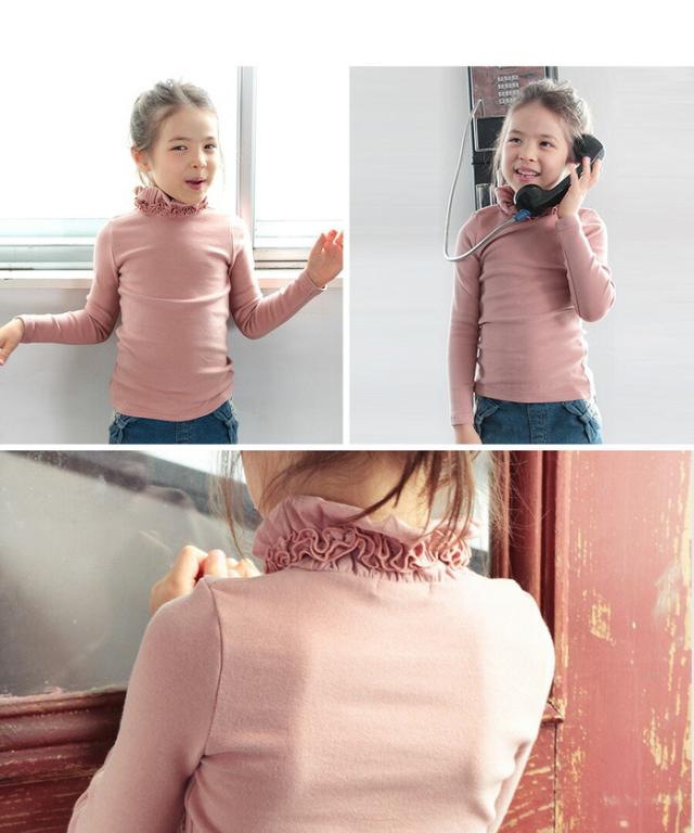 女の子 キッズ 長袖 Tシャツ 通販 ロンT 10002437 長袖Tシャツ カットソー ハイネック くしゅくしゅ タートルネック 無地 おしゃれ かわいい オシャレ 可愛い こども 女子 小学生 トップス 子ども服 子供服 キッズファッション Tシャツ