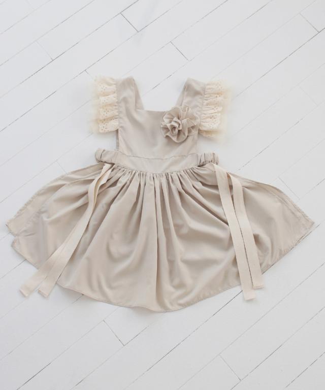 エプロンドレス 子ども 通販 エプロン ドレス 子供 5013-19-55 エプロンワンピース ワンピース フリル キッズ 女の子 レース リボン 撥水 かわいい オシャレ 可愛い おしゃれ コサージュ付き 子ども服 子供服 キッズファッション