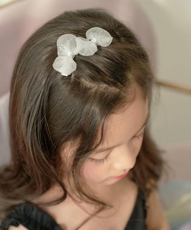 【レオパードファーリボン】ベビーヘアクリップ　キッズヘアクリップ　ヘアピン　② カップケーキベビーヘアクリップ キッズヘアクリップ ヘアピン ②
