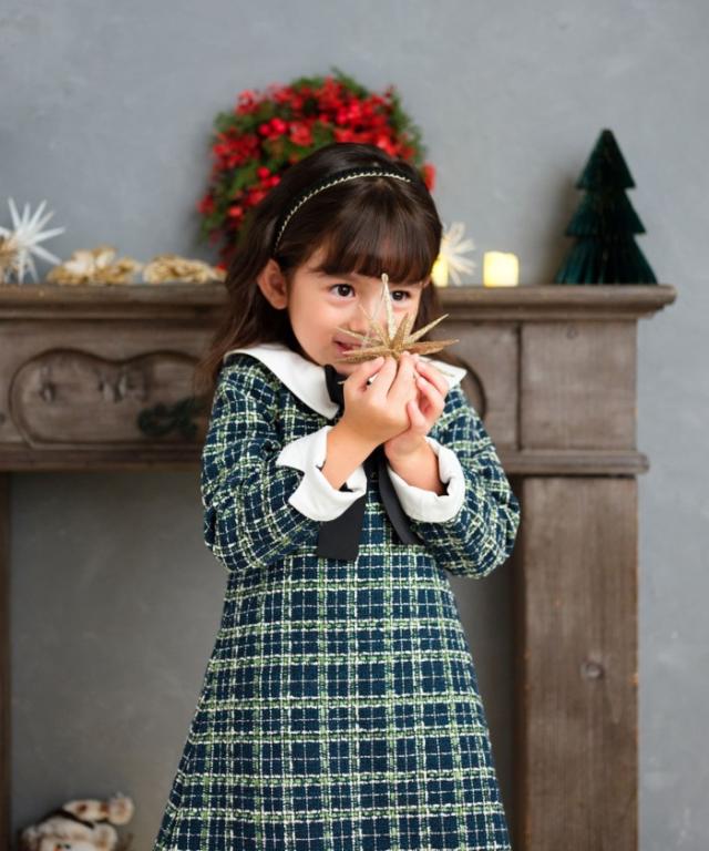 Rora ワンピース 通販 パハリータ ブローチ付きワンピース 子供服 ワンピ 長袖 フォーマルワンピース ツイード リボン 女の子 キッズ 子供 こども 子ども 入園 卒園 入学 結婚式 パーティー おしゃれ かわいい オシャレ 可愛い オールインワン 子ども服 キッズファッション_10