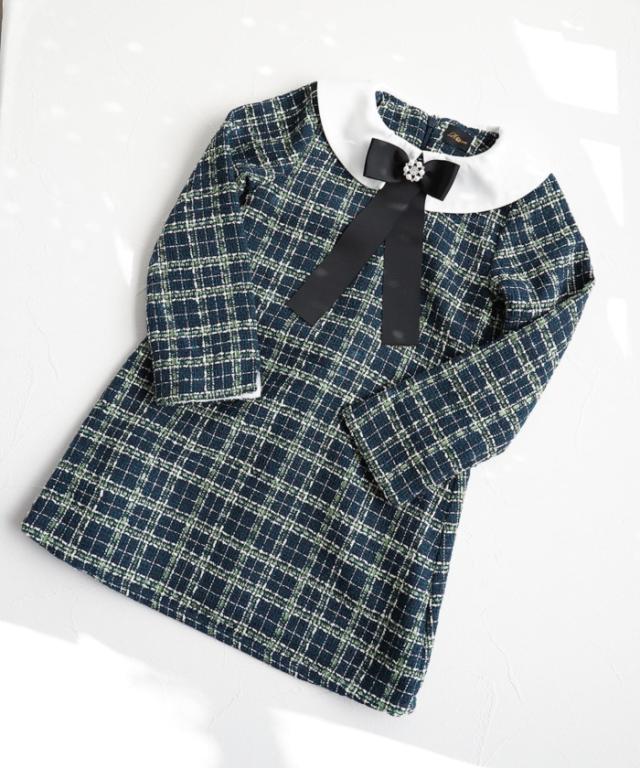Rora ワンピース 通販 パハリータ ブローチ付きワンピース 子供服 ワンピ 長袖 フォーマルワンピース ツイード リボン 女の子 キッズ 子供 こども 子ども 入園 卒園 入学 結婚式 パーティー おしゃれ かわいい オシャレ 可愛い オールインワン 子ども服 キッズファッション_15