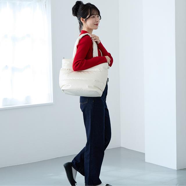 ROOTOTE ルートート トートバッグ 3682 通販 肩掛けバッグ 大きめ A4 通勤 通学 大容量 軽量 軽い ファスナー付き MEDIUM FEATHER ROO フェザールー ふわふわ ダブルファスナー おしゃれ きれいめ シンプル レディース_2