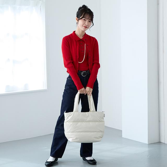 ROOTOTE ルートート トートバッグ 3682 通販 肩掛けバッグ 大きめ A4 通勤 通学 大容量 軽量 軽い ファスナー付き MEDIUM FEATHER ROO フェザールー ふわふわ ダブルファスナー おしゃれ きれいめ シンプル レディース_3