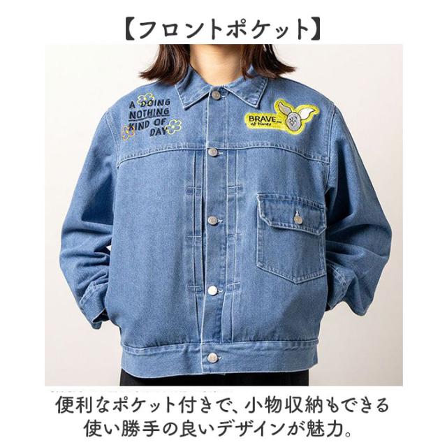 ジャケット キャラジャン 通販 ジーンジャケット ジージャン デニムジャケット 上着 アウター デニム 刺繍 ししゅう カジュアル キャラクター かわいい かっこいい 豪華 レディース メンズ 男女兼用 ユニセックス おしゃれ オシャレ ギフト_5