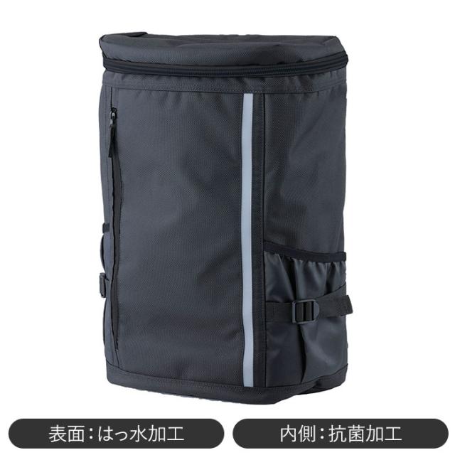 高校生 通学 リュック ボックス型 通販 通学リュック 軽量  スクールバッグ 中学生 軽い 通学鞄 通学カバン 女子 男子 シンプル 学生鞄 32l 大容量 大きめ リュックサック リフレクター ブラック フットマーク_2