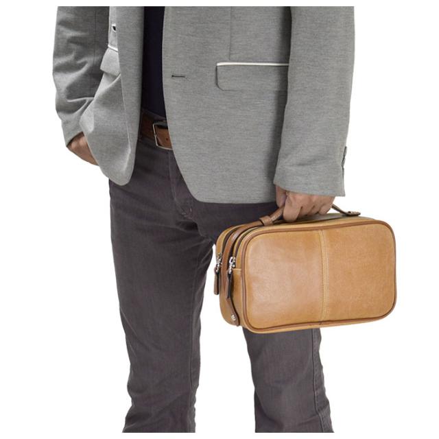 セカンドバッグ メンズ 通販 ダブルファスナー かっこいい 小さめ