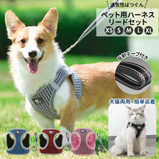 犬 リード ハーネス セット 通販 ハーネスリード 小型犬 可愛い 胴輪 犬用 猫用 中型犬 大型犬 ペット用品 いぬ ねこ おしゃれ 散歩 反射の通販はau Pay マーケット Backyard Family ママタウン Au Pay マーケット店