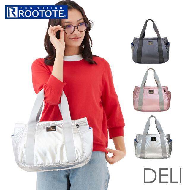 ルートート トートバッグ 1458 ROOTOTE 通販 トートバック レディース 仕切り付き 自立 軽量 軽い おしゃれ 無地 シンプル ふかふか 普段使い LT. DELI デリ Parootie パルーティ Shiny シャイニー A レディースバッグの通販は