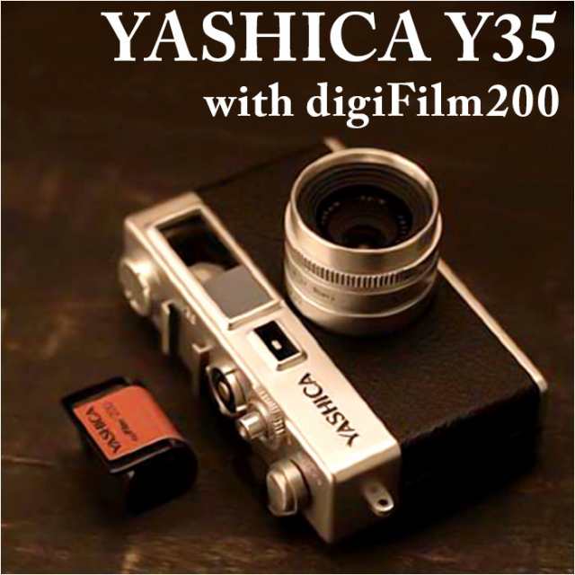 デジタルカメラ ヤシカ 通販 デジフィルムカメラ YASHICA digiFilm CAMERA Y35 with digiFilm200 デジフィルム レトロ 昭和 おしゃれ か