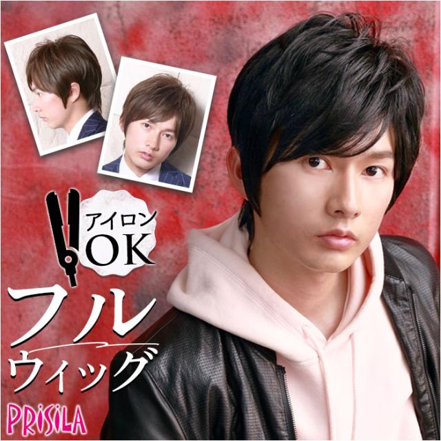 prisila プリシラ ウィッグ MA-10 メンズ 通販 オールウイッグ オールウィッグ フルウィッグ フルウイッグ 全頭かつら かつら ウイッグ メンズウィッグ カツラ 男性用 男性 PRISILA ミディショート コスプレ おしゃれ 自然