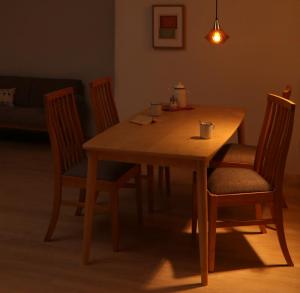 【テーブルカラー:ナチュラル】【チェアカラー:ライトグレー】ダイニングセット（テーブル&チェア） ファミリー向け タモ材 ハイバックチェア ダイニング 4人 5点セット(テーブル+チェア4脚) W150の通販は