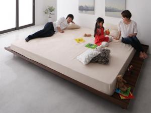 【フレームカラー:ウォルナットブラウン】デザインファミリーベッド マルチラススーパースプリングマットレス付き ワイドステージ ワイドK200 フレーム幅240 ※組立設置付※の通販は 110,829円