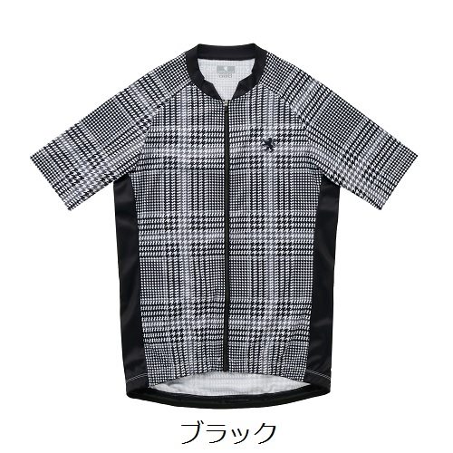 カペルミュール] 半袖サイクルジャージ 半袖グレンチェックプリント