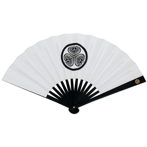 【鉄扇8寸/徳川家康 金家紋入 TS-家康(全長24cm)】