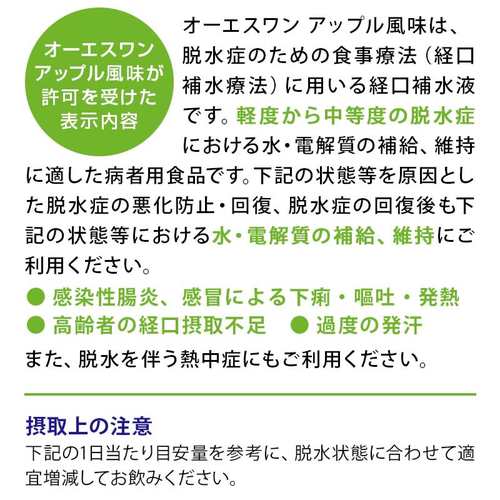 大塚製薬 OS-1 オーエスワン 経口補水液 アップル風味 300ml×24本