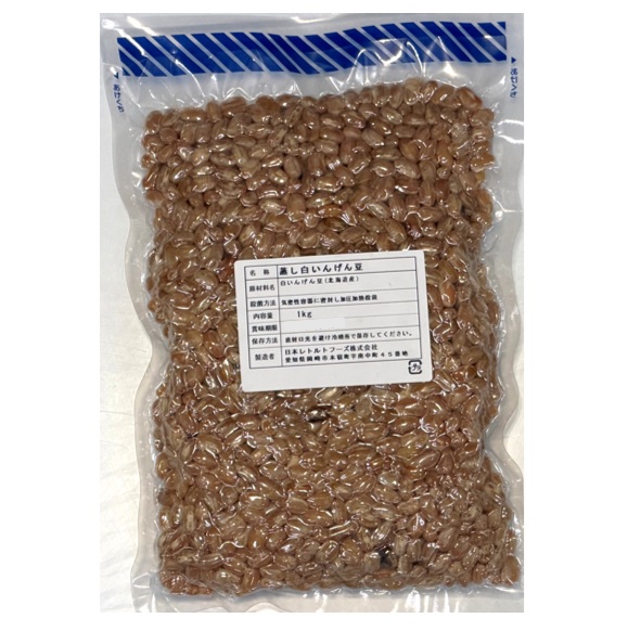 蒸し白いんげん豆 1kg×10袋 北海道産大手亡豆使用 無糖 無添加 時短 ゆでまめ 簡単便利 業務用 国産 黒大豆 国内産 和菓子材料 徳用 おおてぼう 煮豆 豆類_4