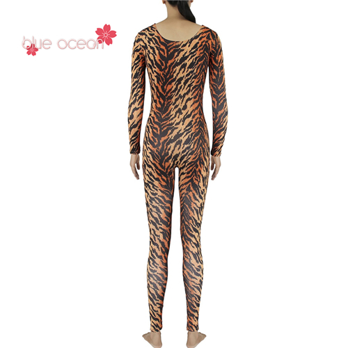 全身タイツ ライラク 成人用 豹柄 丸首 通気 柔らかい 弾力と伸縮性