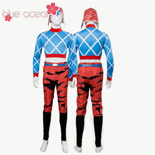 ジョジョの奇妙な冒険 黄金の風 JOJO グイード・ミスタ Guido Mista 風 コスプレ衣装 cosplay ハロウィン コスチューム 仮装_1