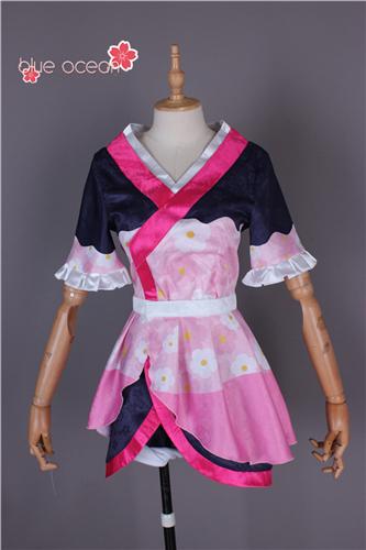 LoveLive!Sunshine!! ラブライブ！サンシャイン！！MY舞☆TONIGHT 桜内 梨子 さくらうち りこ 和服 風 コスプレ衣装 cosplay ハロウィン_3