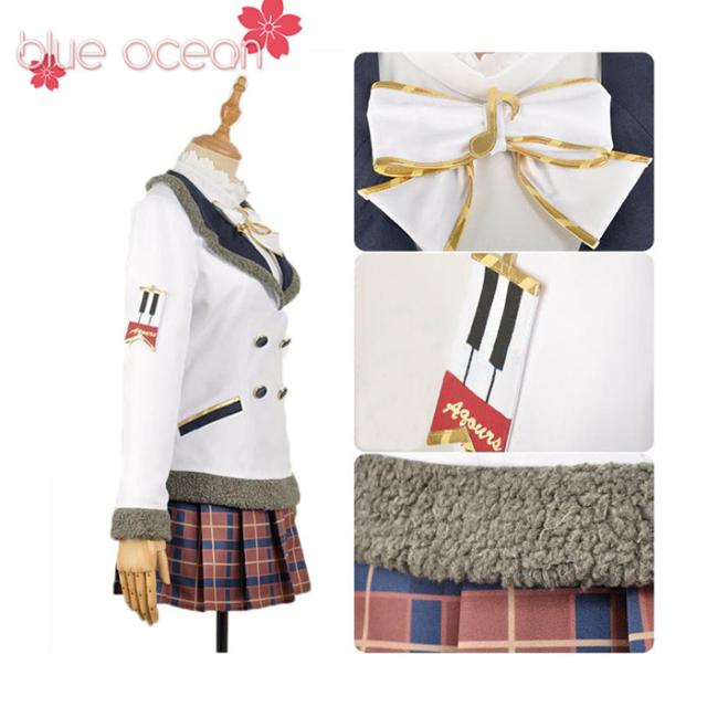 lovelive sunshine aqours 優しいことライブ! 太陽光線!! アクア クリスマス 黒澤時刻表 風 コスプレ御召しもの  cosplay ハロウィ