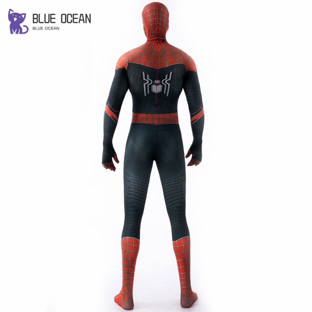 ブラックスパイダーマン コスプレ衣装 全身タイツ Lサイズ
