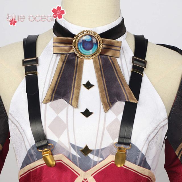 原神 げんしん シャルロット Charlotte 風 コスプレ御召しもの  cosplay ハロウィン  出来事 仮面舞踏会