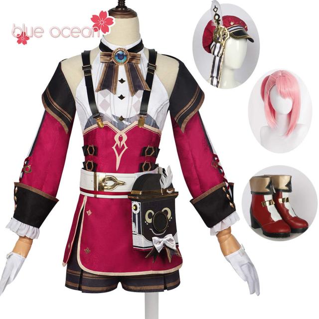 原神 げんしん シャルロット Charlotte 風 コスプレ御召しもの  cosplay ハロウィン  出来事 仮面舞踏会