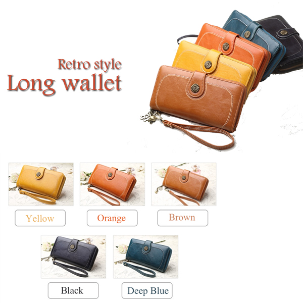 レトロ調 長財布 ラウンドファスナー 長札 財布 小銭入れ カード入れ Pu 男女兼用 レディース メンズ 大容量 の通販はau Pay マーケット Solid Style Lab Au Pay マーケット店