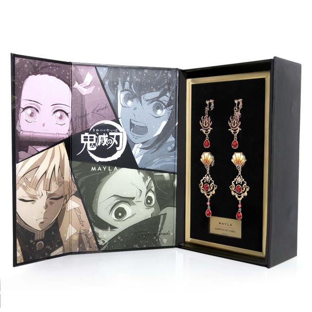 MAYLA マイラ 鬼滅の刃 グッズ ピアス イヤリング 鬼滅の刃 アイコニック イヤオブジェ コンプリートセット 煉獄杏寿郎 レディース 女性 正規品 新品 公式 鬼滅の刃 アクセサリー プレゼント ギフト