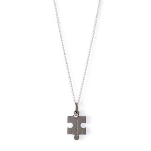 ペアネックレス THE KISS ブランド シルバー パズル ネックレス メンズ単品 アクセサリー プレゼント ザキス ザキッス キッス_2