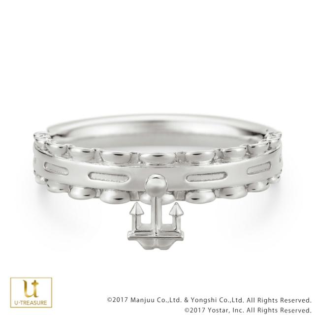 アズールレーン モチーフリング（シリアス） 指輪  シルバー アクセサリー メンズ 男性 アクリルスタンド付き おしゃれ 人気 プレゼント ブランド アズールレーン グッズ 誕生日 記念日 クリスマス プレゼント ギフト U-TREASURE ユートレジャー