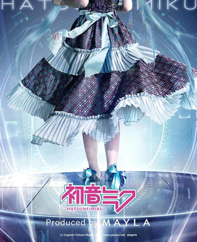 MAYLA マイラ 初音ミク グッズ 服 初音ミク アイコニック スカート ブラック レディース 女性 正規品 新品 公式 初音ミク スカート 人気 ブランド プレゼント