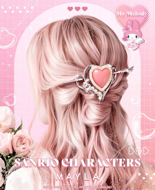 MAYLA マイラ サンリオキャラクターズ グッズ ヘアアクセサリー かんざし 髪飾り アイコニック ヘアオブジェ マジェステ ＋ 簪 マイメロディ レディース 女性 新品 正規品 公式 サンリオ キャラクターアクセサリー 人気 ブランド