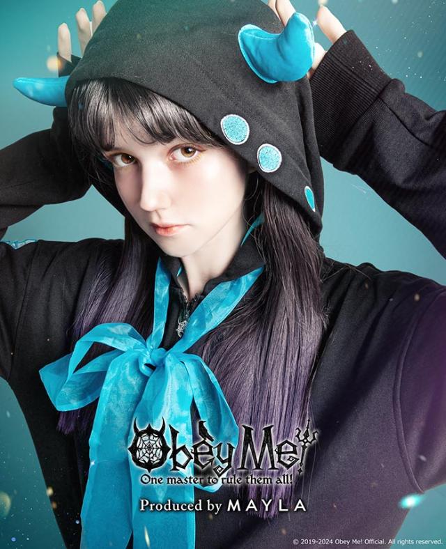 MAYLA マイラ Obey Me! おべいみー！ グッズ 服 オベイミー! アイコニック フーディ Leviathan レヴィアタン レディース 女性 正規品 新品 公式 Obey Me! 女性服 人気 ブランド プレゼント