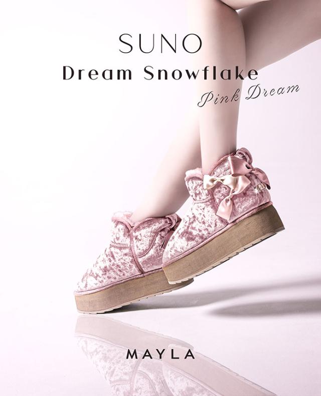 MAYLA マイラ 靴 ムートンブーツ スノ ドリーム スノーフレーク ピンク ドリーム レディース 女性 正規品 新品 公式 MAYLA ブーツ 可愛い おしゃれ 人気 ブランド プレゼント