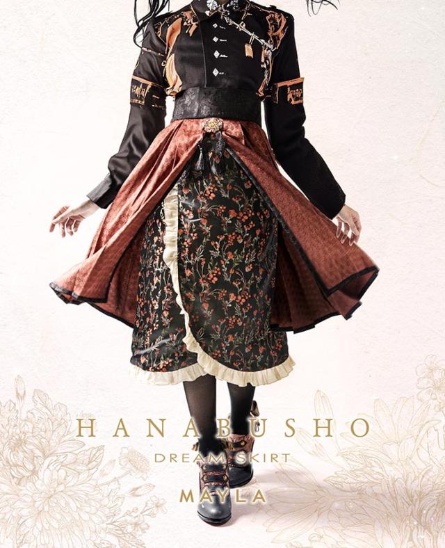 MAYLA マイラ スカート花武将 ドリームスカート IEYASU レディース 女性 正規品 新品 公式 MAYLA 服 戦国 武将 モチーフ エレガント おしゃれ 個性的 スカート 人気 ブランド プレゼント