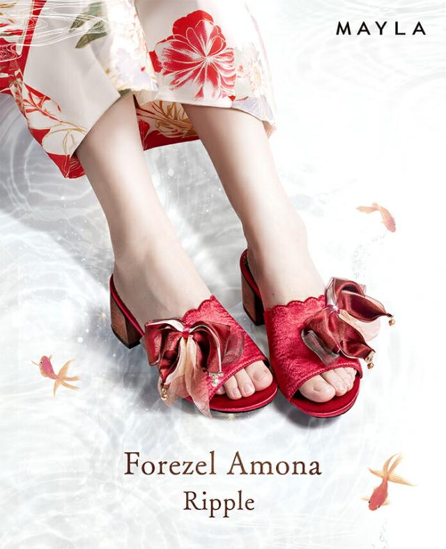MAYLA マイラ 靴 サンダル 復刻デザイン フォアゼルアモナ・リップル 赤丹 レディース 女性 正規品 新品 公式 人気 ブランド プレゼント