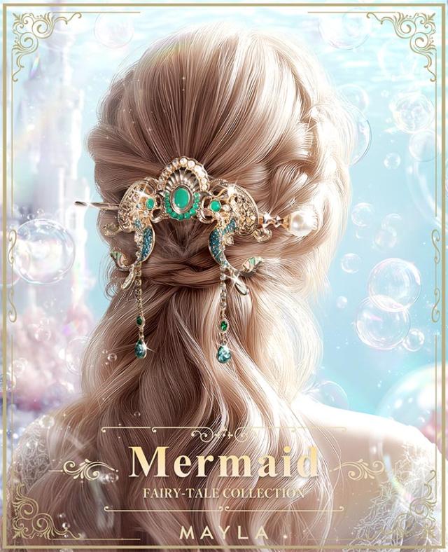 MAYLA マイラ ヘアアクセサリー かんざし 髪飾り 童話コレクション アイコニック ヘアオブジェ マジェステ ＋ 簪 人魚姫 レディース 女性 正規品 新品 公式 MAYLA かんざし 人気 ブランド プレゼント ギフト