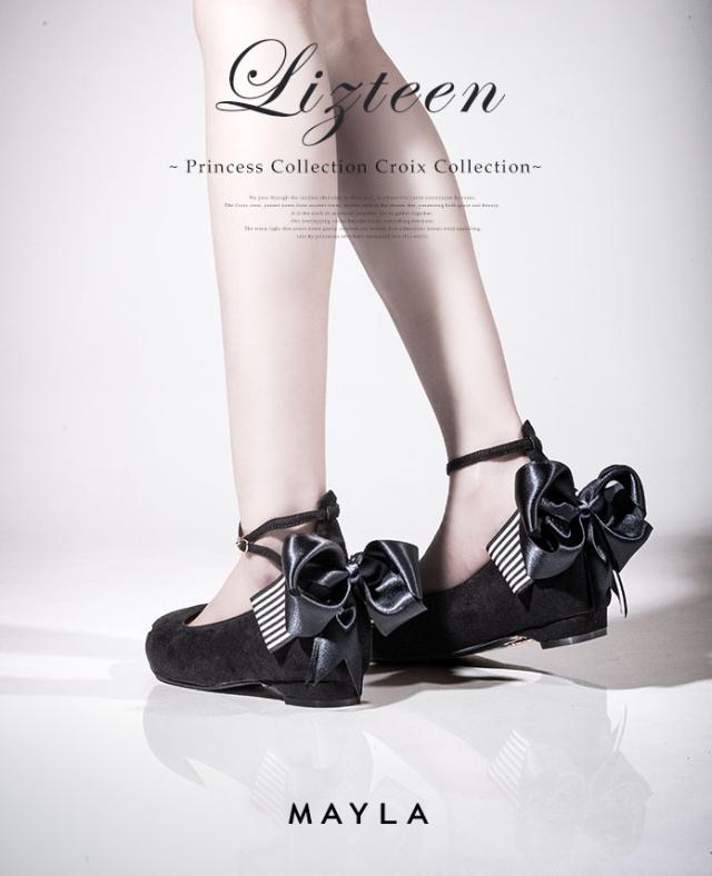 MAYLA マイラ 靴 パンプス 復刻デザイン リズティーン ブラック×ブラック ローヒール パンプス レディース 女性 正規品 新品 公式 MAYLA オリジナル パンプス 大人 おしゃれ 可愛い 人気 ブランド プレゼント