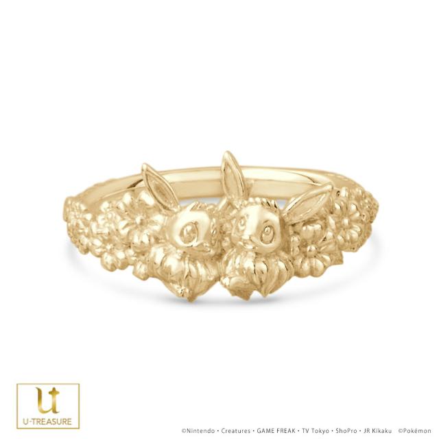 ポケモン アクセサリー イーブイ フラワーリング 指輪 K18イエロー