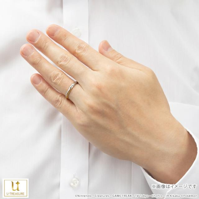 ポケモン ブラッキー 指輪 ペアリング プラチナ×K18イエローゴールド ユニセックス 男女兼用 結婚指輪 マリッジリング ブライダルリング アニバーサリーリング 人気 ブランド 誕生日 記念日 プレゼント ユートレジャー U-TREASURE_5