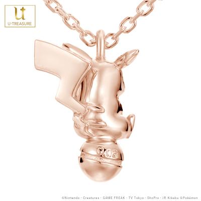 ポケモン グッズ ピカチュウ ネックレス ピカチュウ&モンスターボール シングル ネックレス K18ピンクゴールド レディース_4